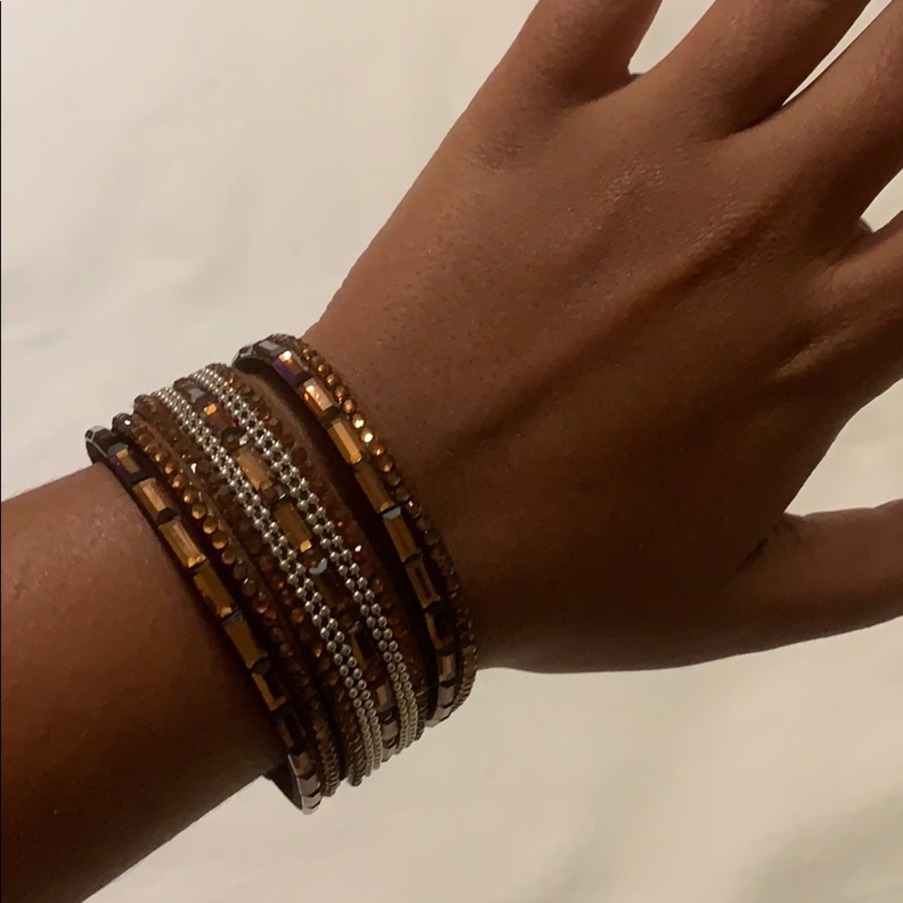 Brown Rhinestone Bracelet